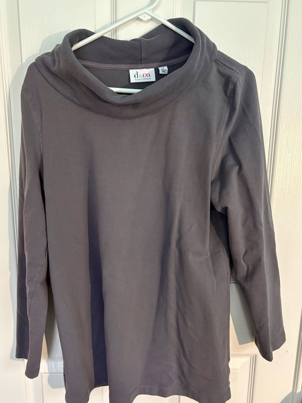 Women’s Long Sleeve Cowl Neck Sweatshirt Top - Gray